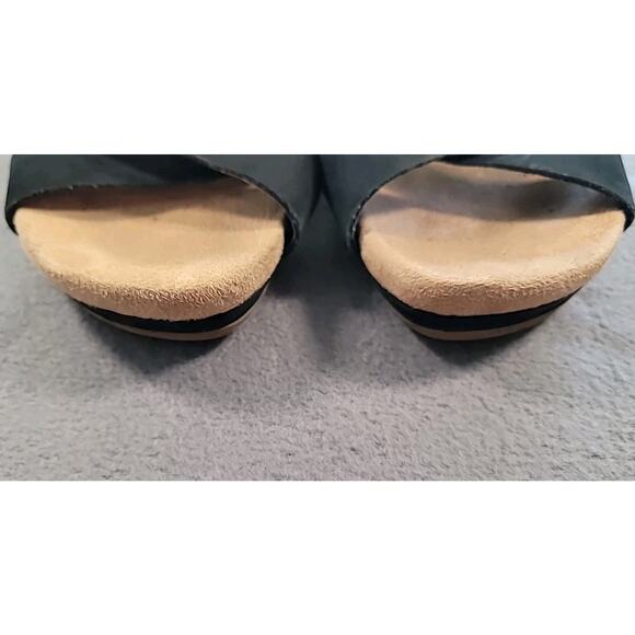 Bjorndal Darcy Black Leather Strappy Wedge Sandals 8M - Picture 4 of 9